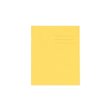 Classmates 8x6.5” Exercise Book 48 page, Top Half Plain/Bottom Half 15mm Ruled, Yellow - Pack of 100